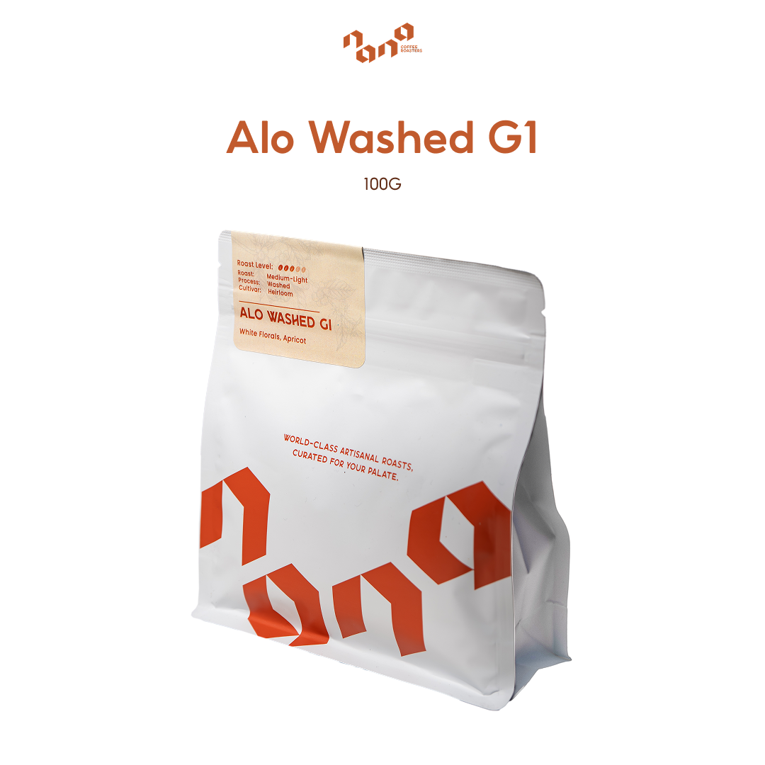 Photo of New Arrival Nana Coffee Roasters Alo Washed G1 ขนาด 100G เอธิโอเปีย กลิ่นดอกไม้ขาว แอปริคอต คั่วกลางอ่อน