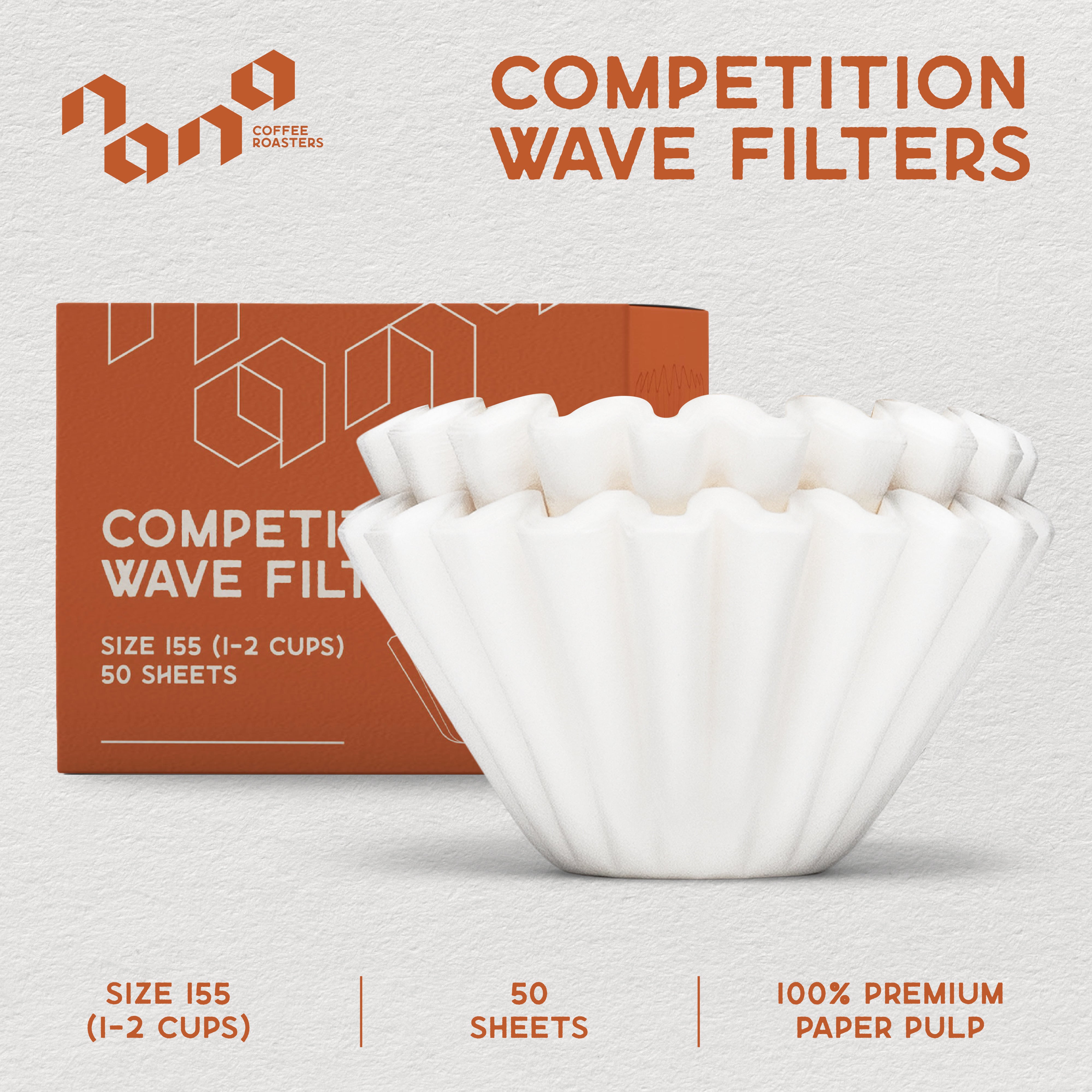 Wave Filter Competition Wave Filters (50 pcs per box) – Nana Coffee Roasters